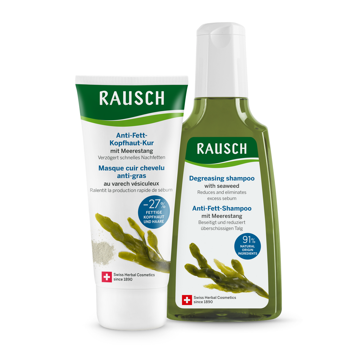 Rausch Degreasing Shampoo with Seaweed 200 ml - range