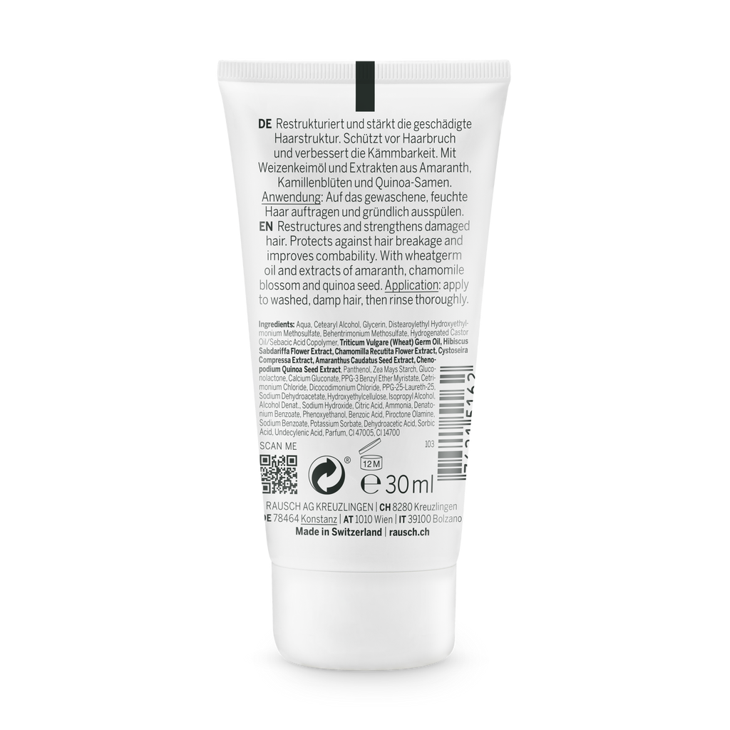 Rausch Repair Conditioner with Amaranth 30 ml (Travel Size) - back