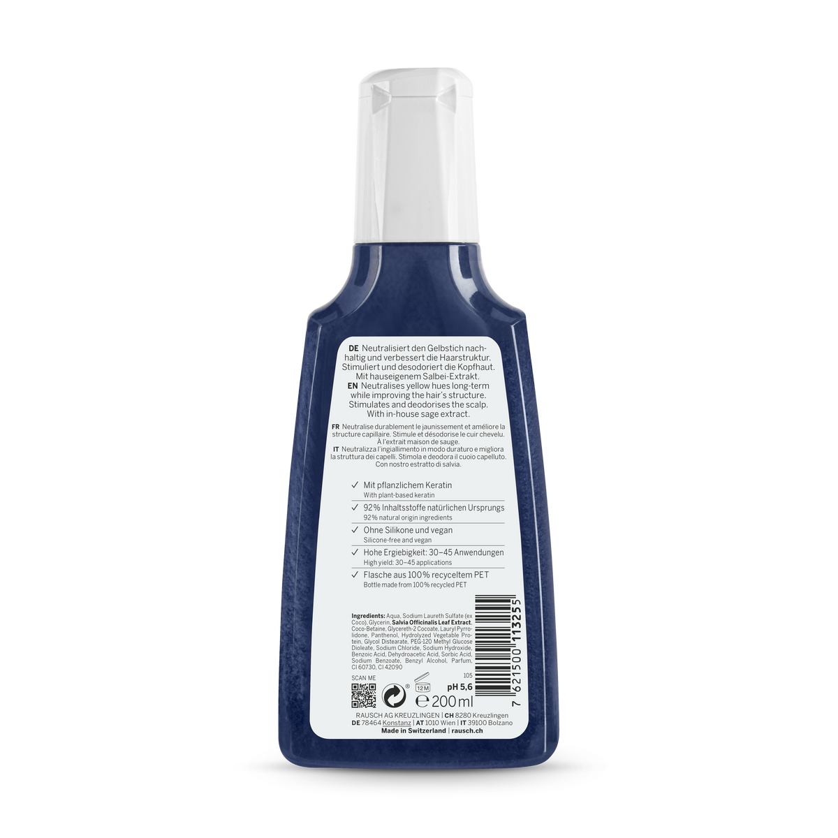 Rausch Silver-Shine Shampoo with Sage 200 ml - back