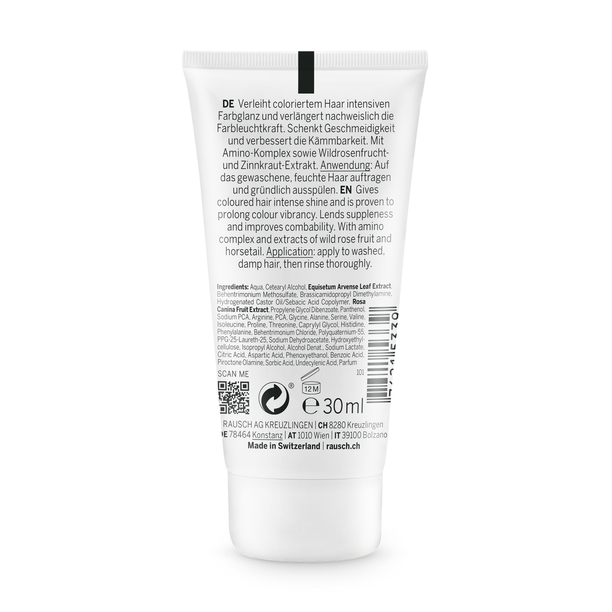 Rausch Colour-Protecting Conditioner with Avocado 30 ml (Travel Size) - back