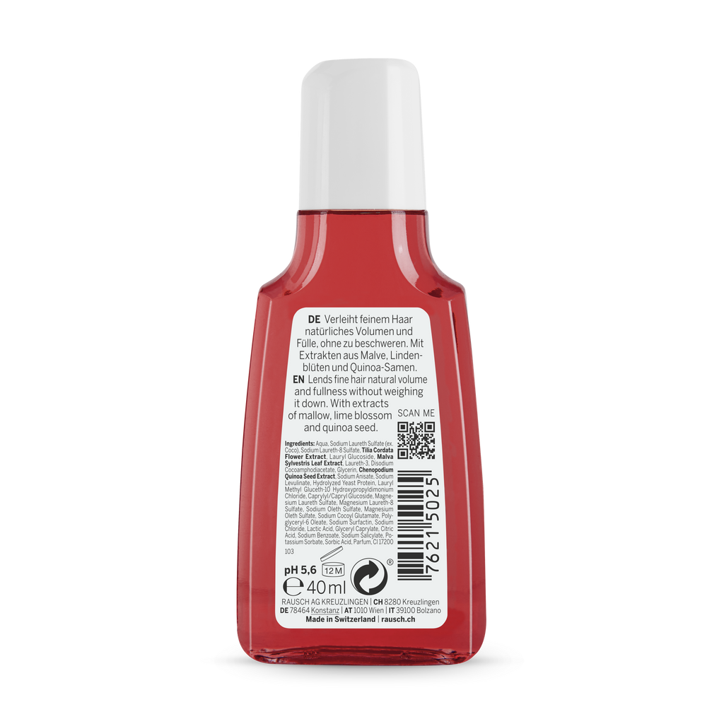 Rausch Volume Shampoo with Mallow 40 ml (Travel Size) - back