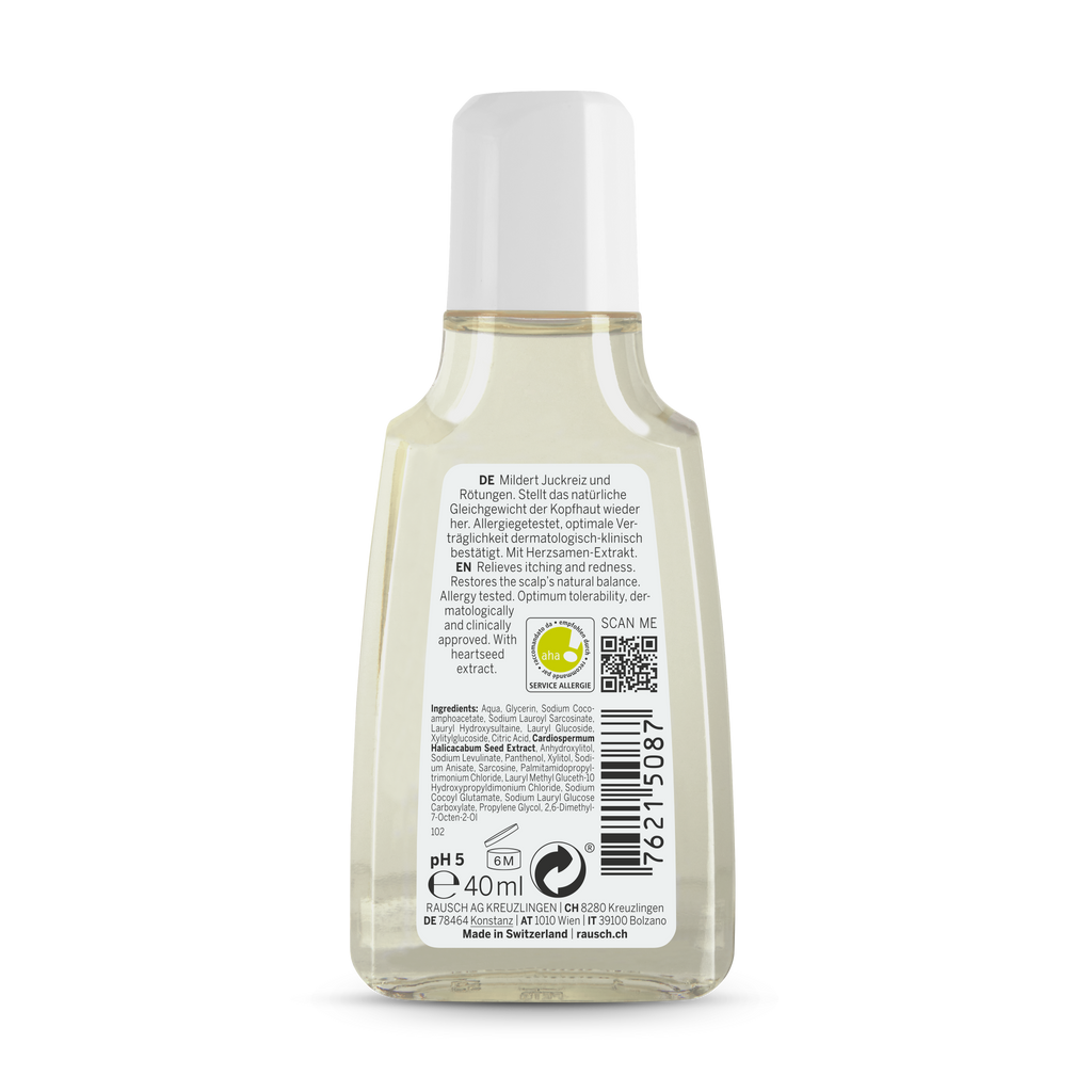 Rausch Sensitive Shampoo with Heartseed 40 ml (Travel Size) - back