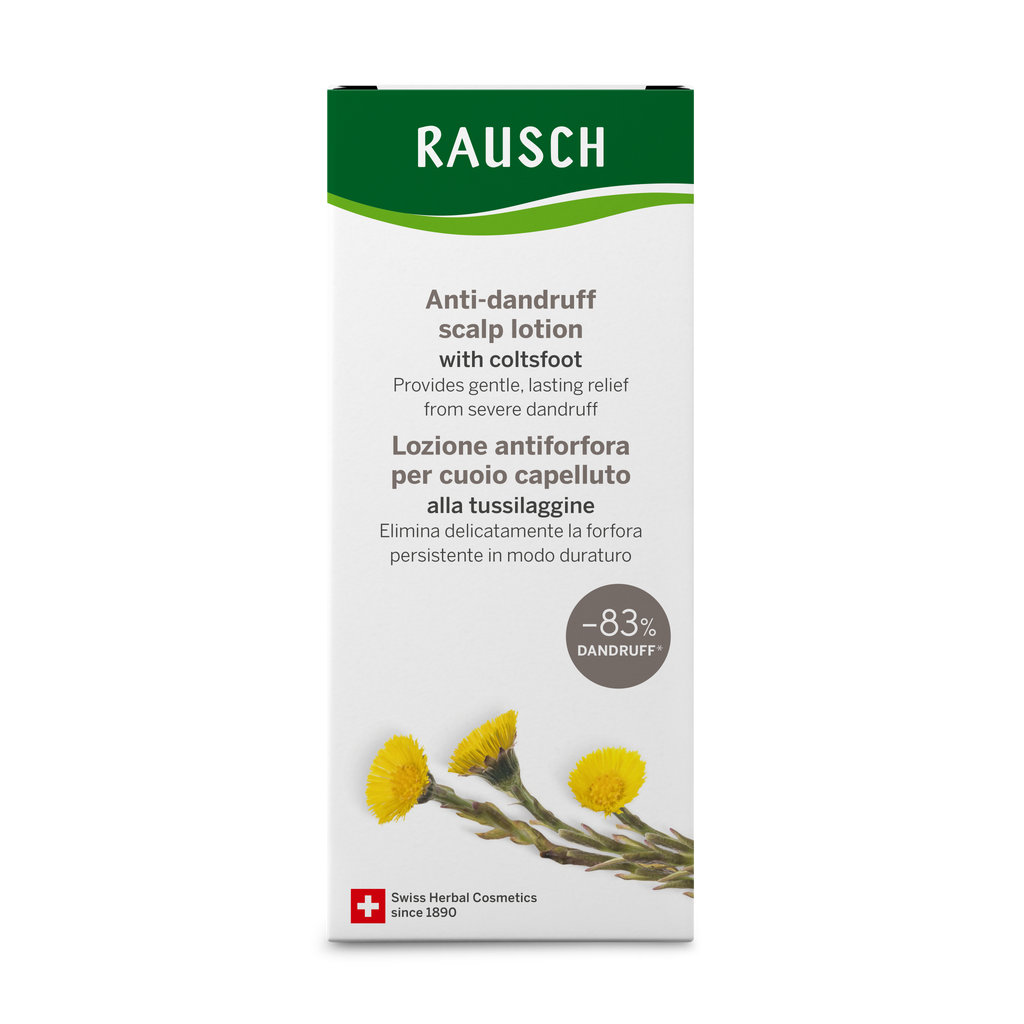 Rausch Anti-Dandruff Scalp Lotion with Coltsfoot 200 ml - box back