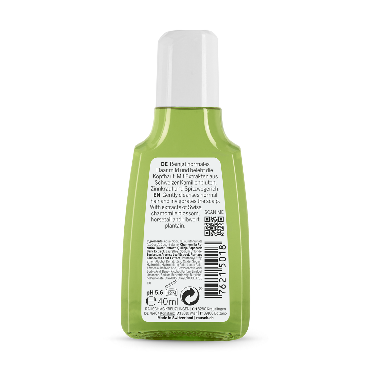 Rausch Care Shampoo with Swiss Herbs 40 ml (Travel Size) - back