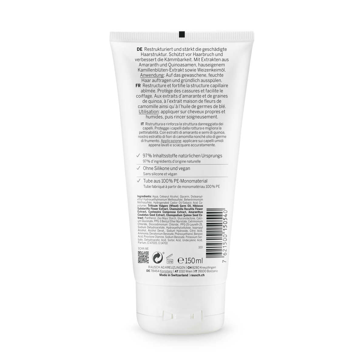 Rausch Repair Conditioner with Amaranth 200 ml - back