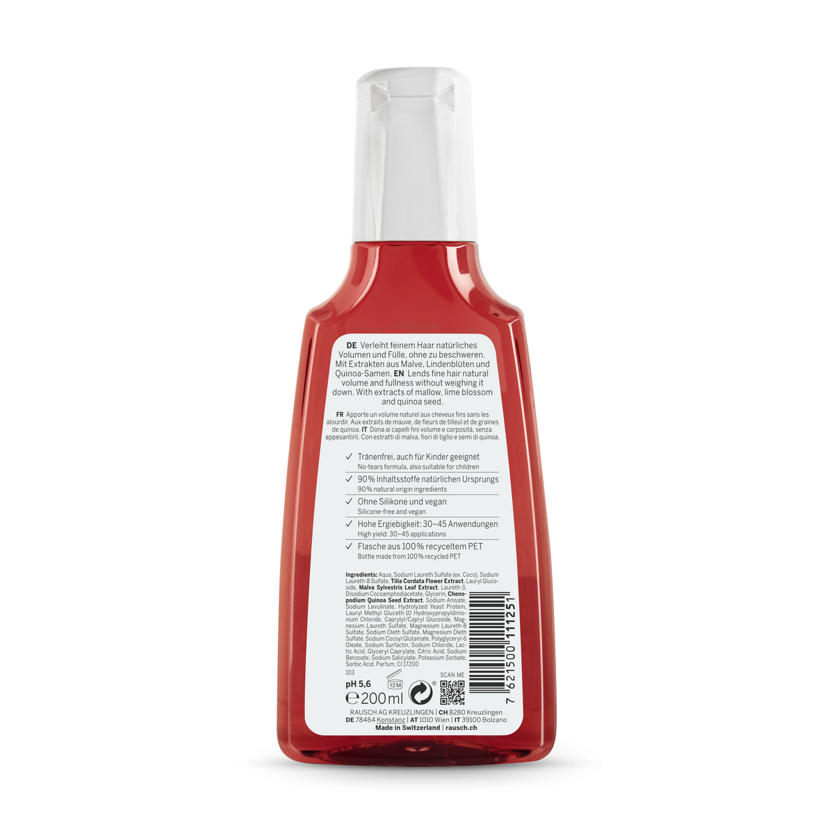 Rausch Volume Shampoo with Mallow 200 ml - back