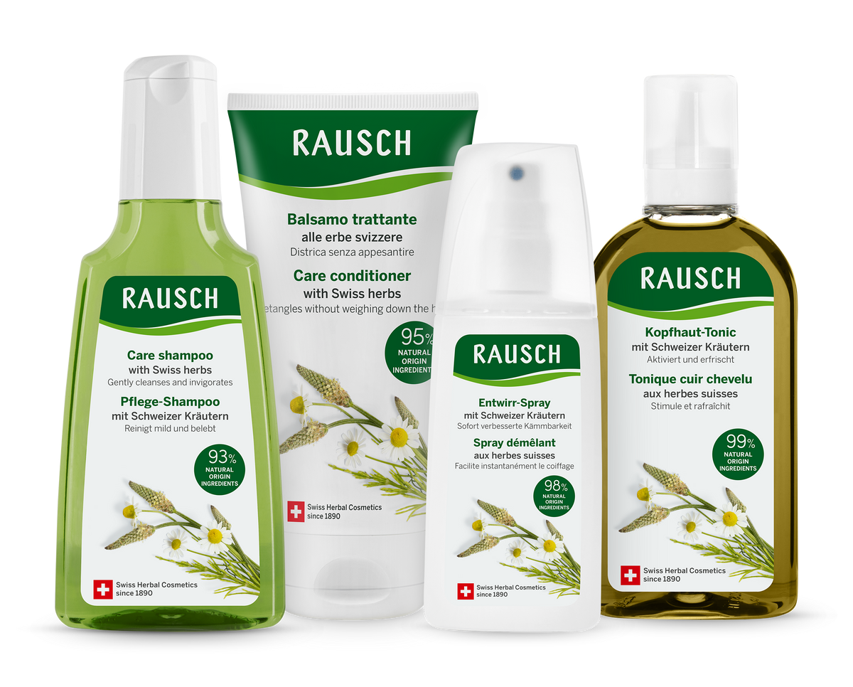 Rausch Care Shampoo with Swiss Herbs 200 ml - range