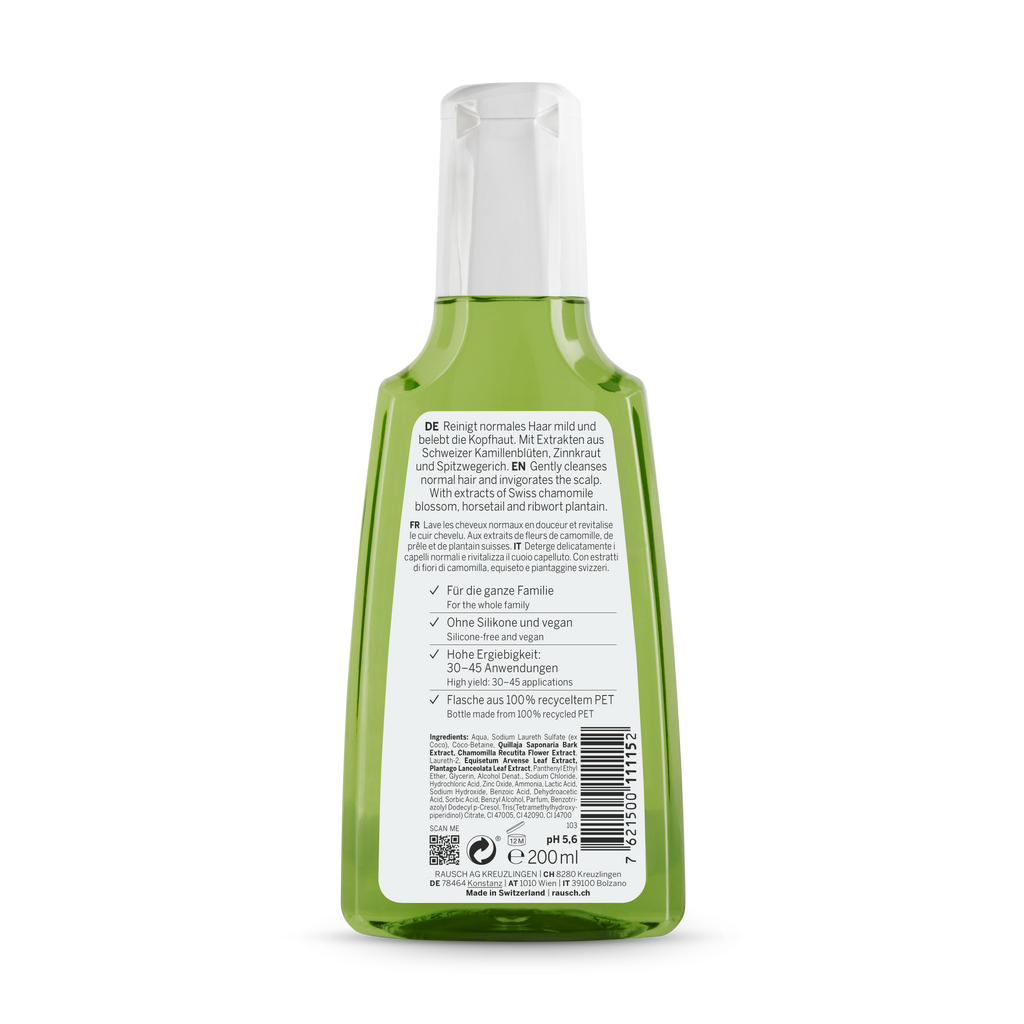 Rausch Care Shampoo with Swiss Herbs 200 ml - back