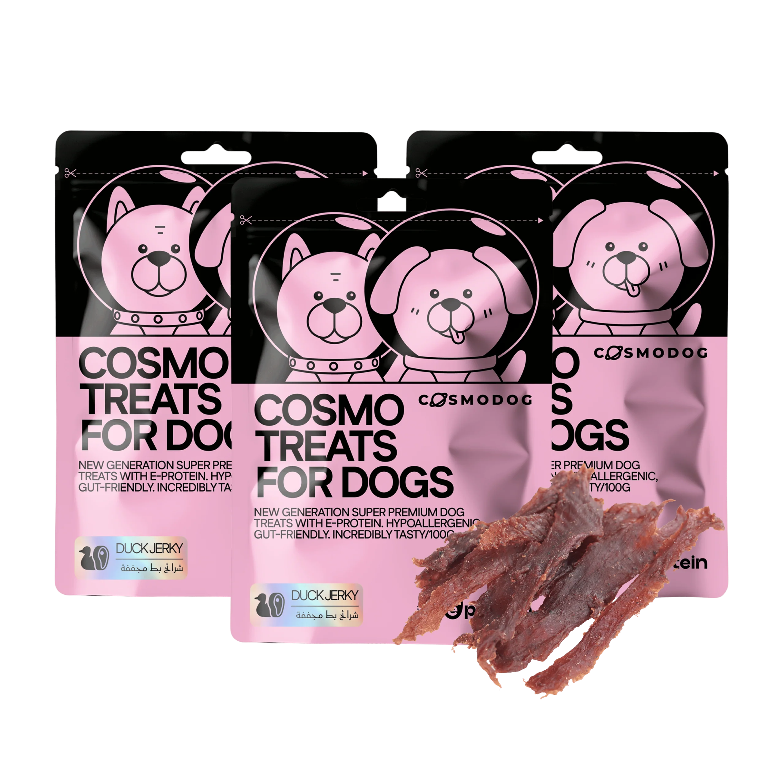 Dog Treats With Duck Jerky, 100g, E-Protein, Hypoallergenic