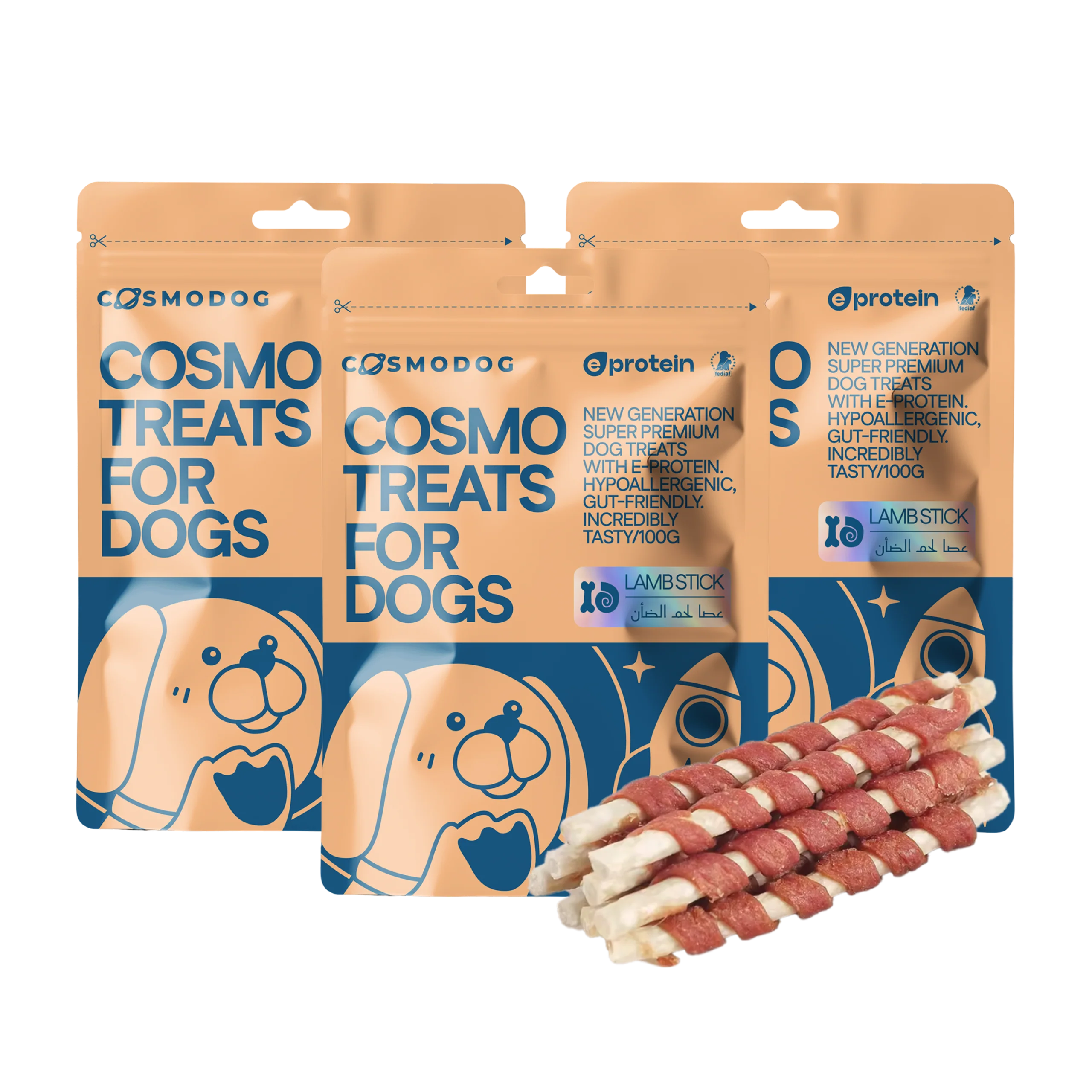 Dog Treats With Lamb Stick 100g, E-Protein, Hypoallergenic