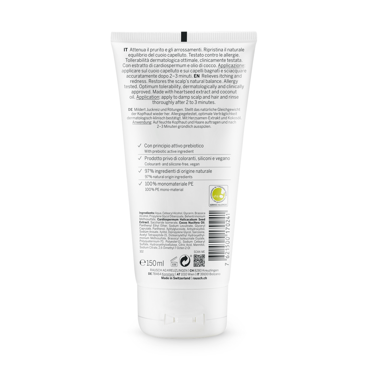 Rausch Sensitive Conditioner with Heartseed 200 ml - back