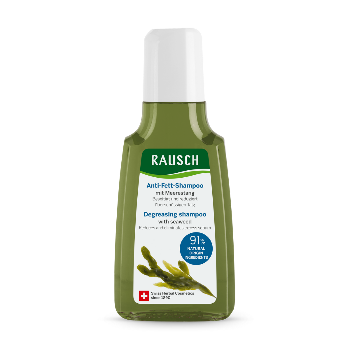 Rausch Degreasing Shampoo with Seaweed 40 ml (Travel Size) - front