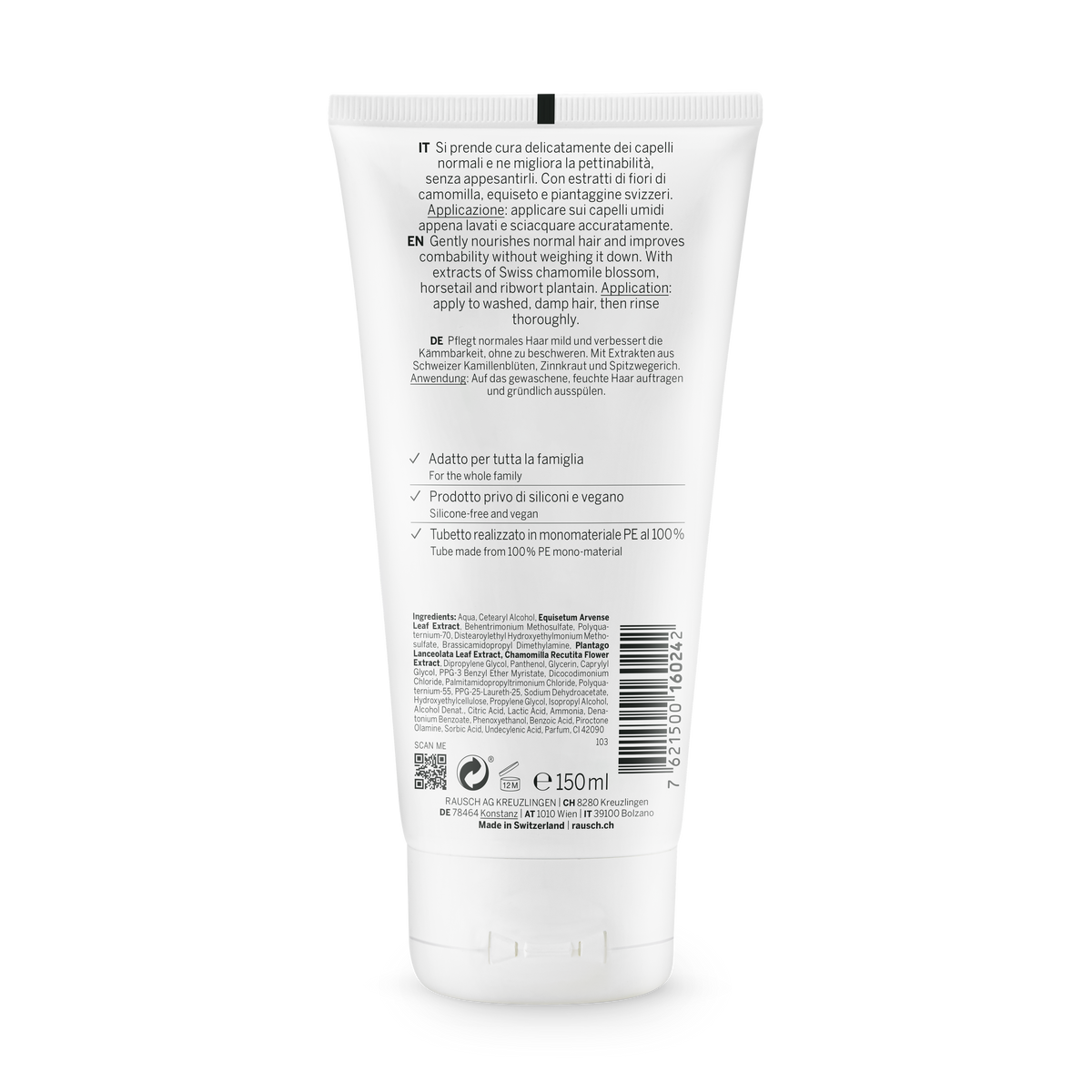 Rausch Care Conditioner with Swiss Herbs 200 ml - back