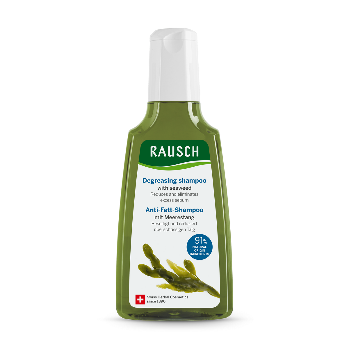 Rausch Degreasing Shampoo with Seaweed 200 ml - front