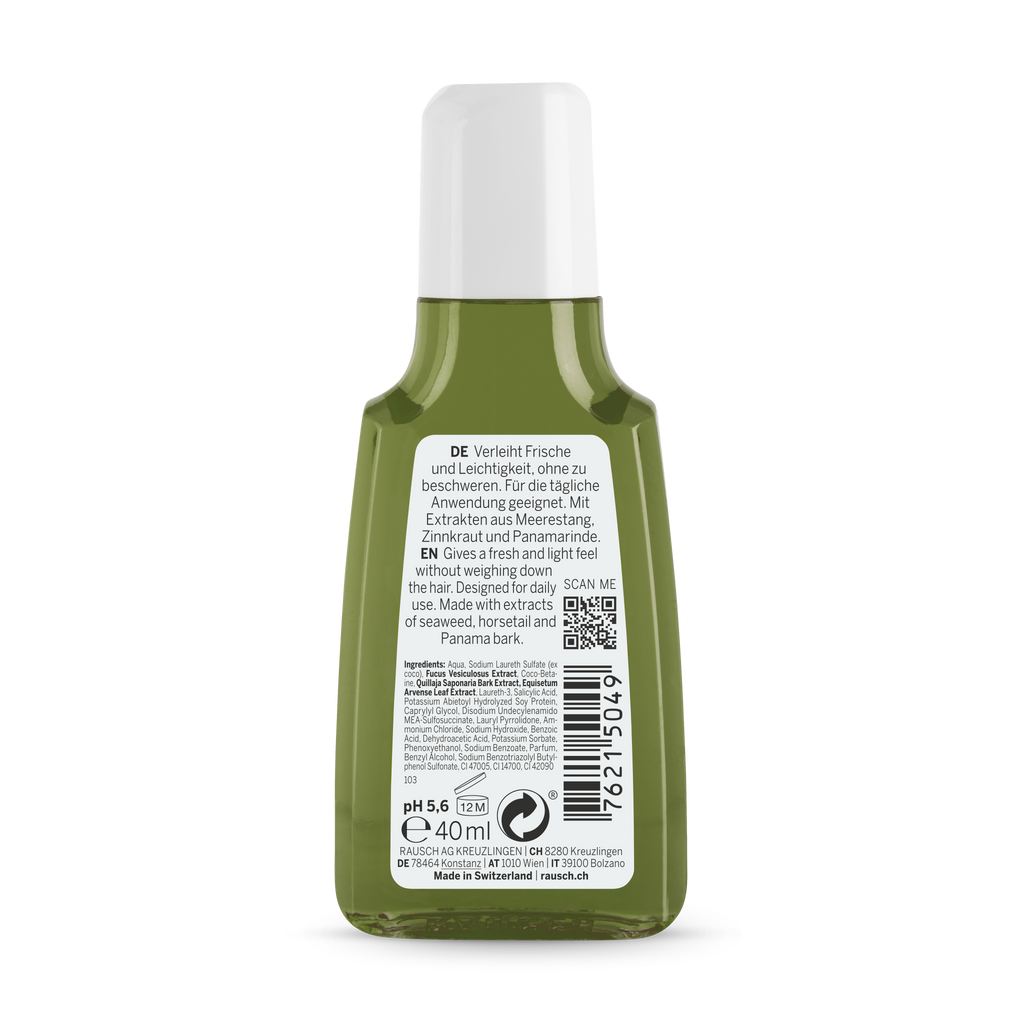 Rausch Degreasing Shampoo with Seaweed 40 ml (Travel Size) - back
