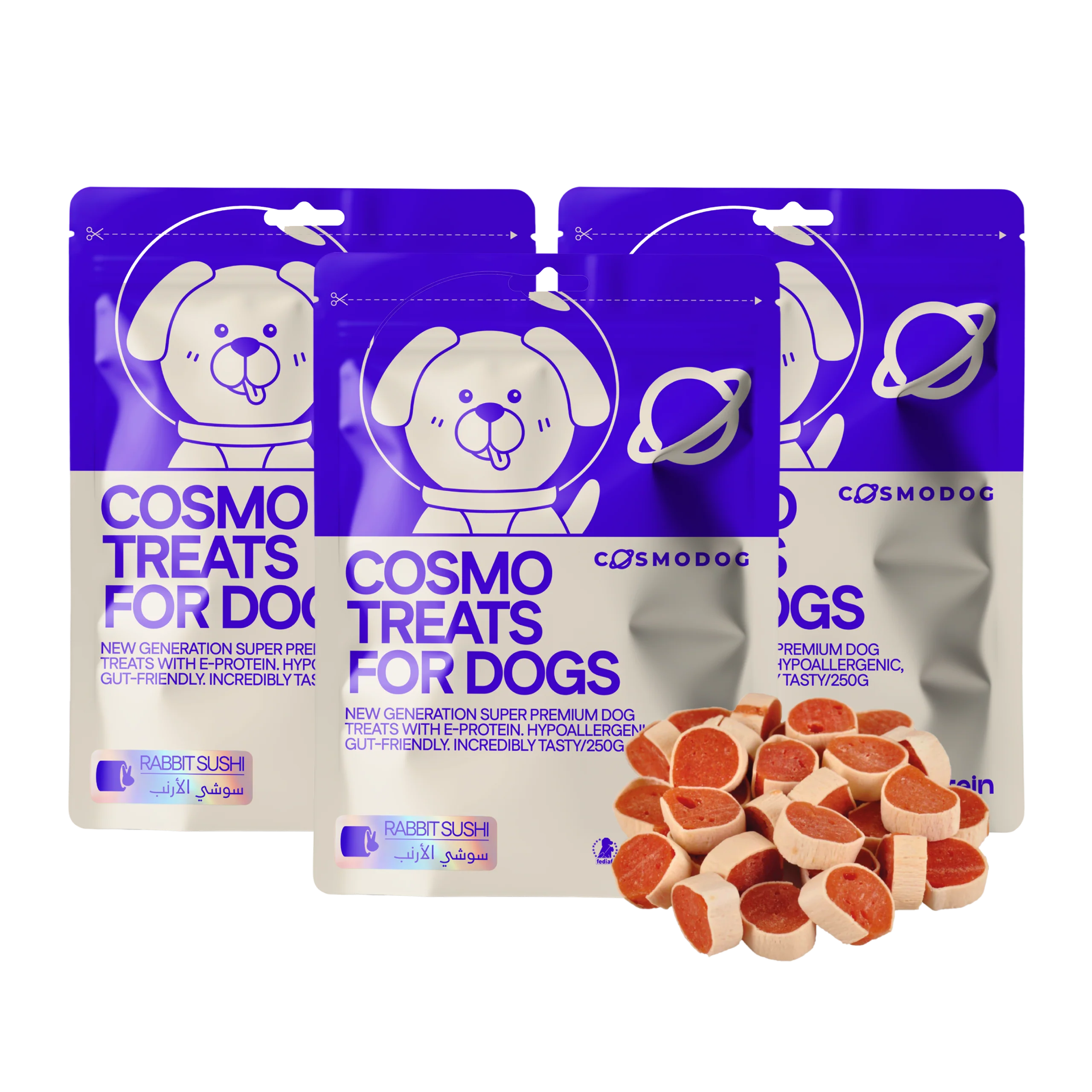 Dog Treats With Rabbit Sushi, 250g, E-Protein, Hypoallergenic
