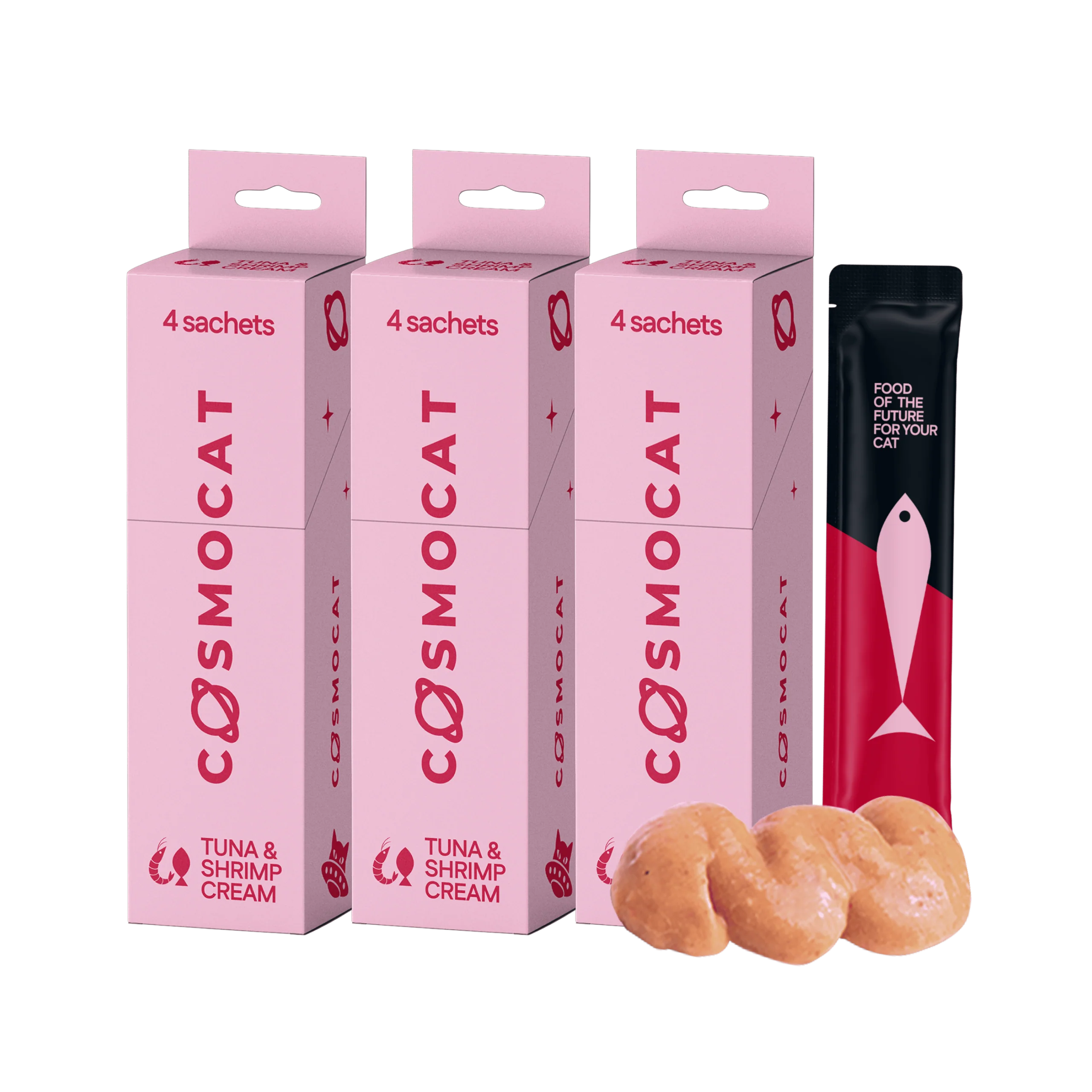 Cat Treats With Tuna & Shrimp Cream, 48g, E-Protein, Hypoallergenic
