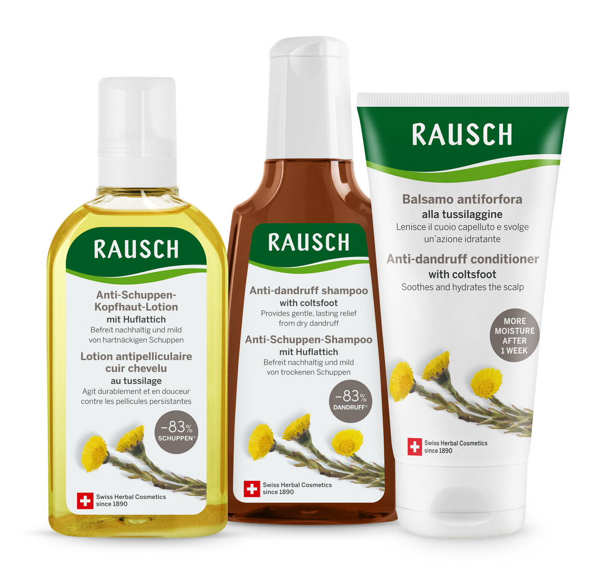 Rausch Anti-Dandruff Shampoo with Coltsfoot 200 ml - range