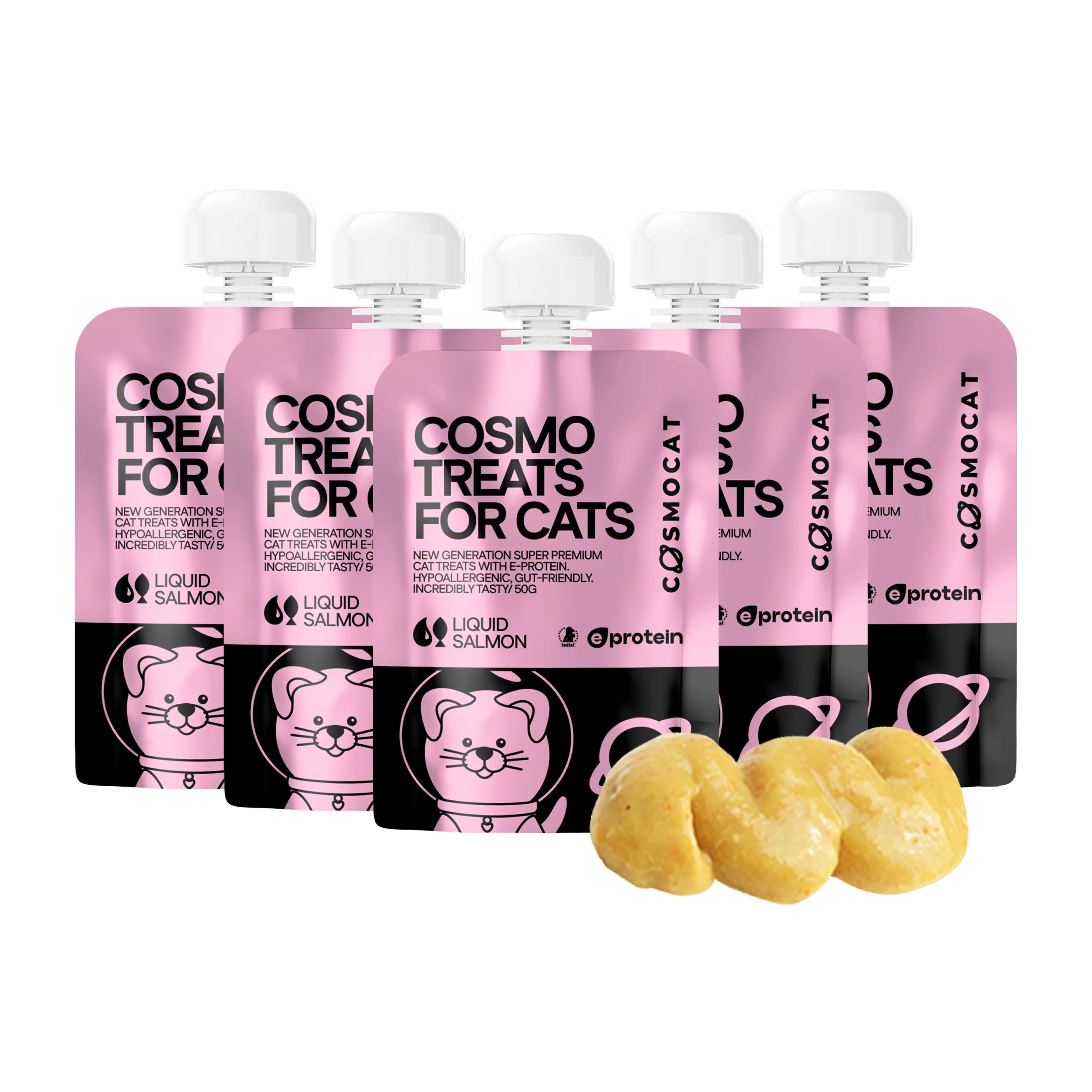 Cat Treats With Salmon Cream, 50g, E-Protein, Hypoallergenic